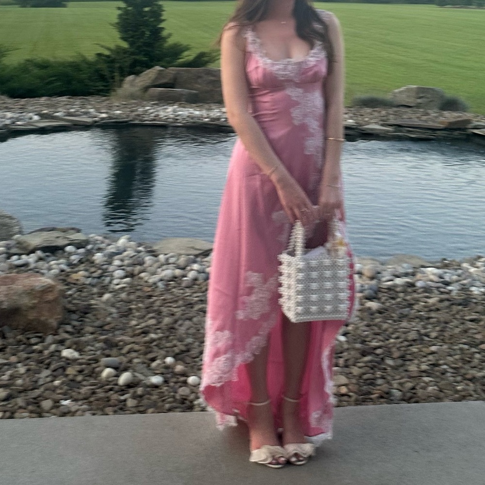For Love & Lemons Clemente Maxi Dress XS Pink - Picture 4 of 7